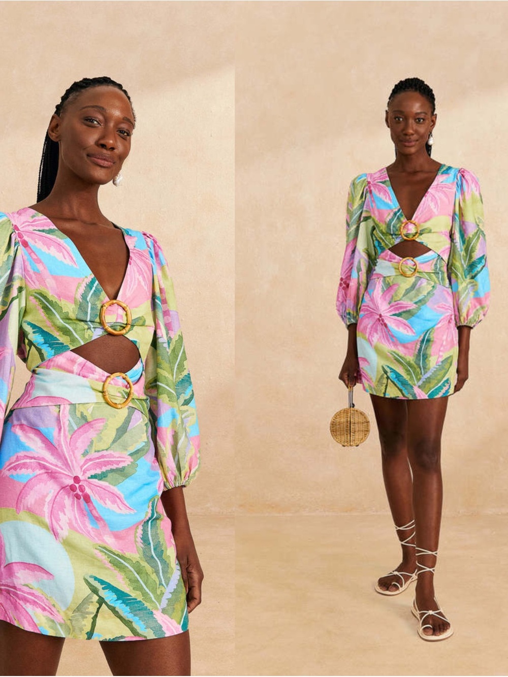 Farm Rio Beach Vibe Mini Dress Medium
